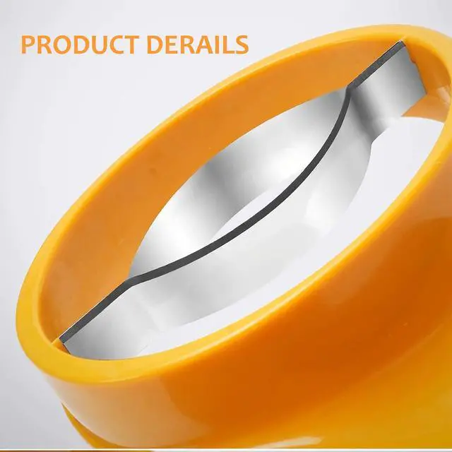 Alt view image 5 of 7 - 3-in-1 Mango Slicer/Peeler/Cutter/Splitter/Pitter with Stainless Steel Blade Pit Remover Tool Non Slip Handles Extra Large Mango Cutter Divider (Orange)