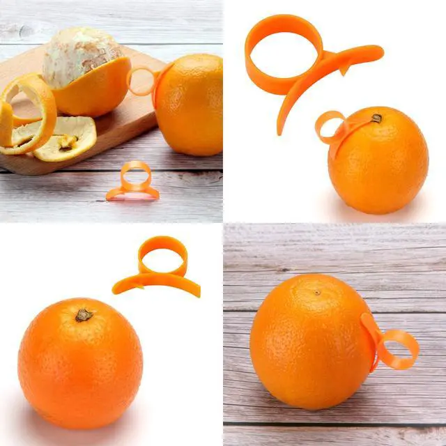 Alt view image 7 of 7 - 4.72 Inch 12 Super Sharp Stainless Steel Blades Apple Slicer, Corer and Divider, 1 Super Sharp Peeler, 2 Fruit Forks and 1 Orange Citrus Peeler Tool, Red