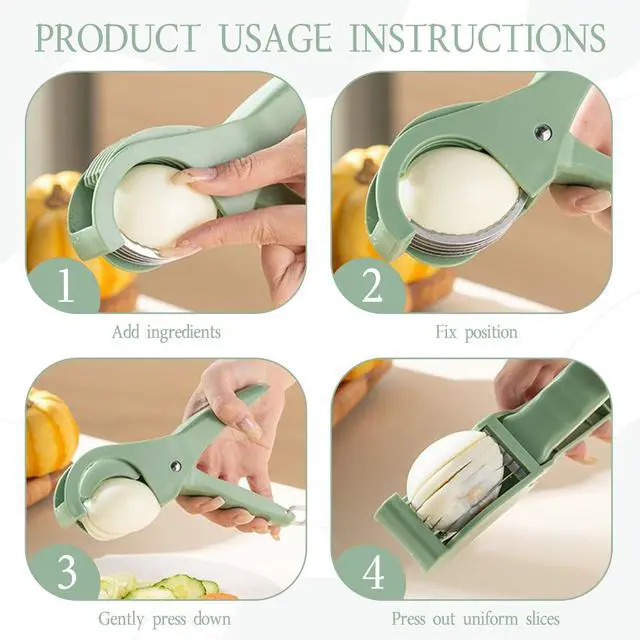 Alt view image 4 of 6 - Food Manual Slicer,Multifunctional Banana Slicer And Vegetable Cutter