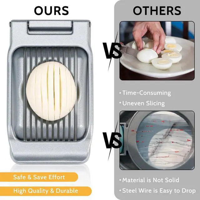 Alt view image 5 of 7 - Stainless Steel Wire Egg Slicer for Hard Boiled Eggs & Strawberry Soft Food