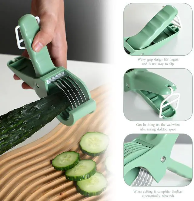 Alt view image 3 of 6 - Food Manual Slicer,Multifunctional Banana Slicer And Vegetable Cutter