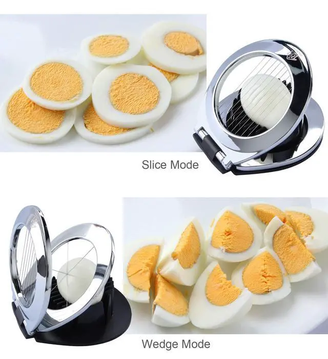 Alt view image 4 of 7 - Multi Function Stainless Steel Egg Slicer for Hard Boiled Eggs