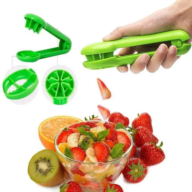 Alt view image 3 of 7 - Grape Cutter Grape Tomato Slicer with Ergonomic Long Handle Handheld Strawberry Cutter Quarter Slicer Tools for Grapes Cherry Tomatoes On The Vine Strawberries Veggies Fruit Salad