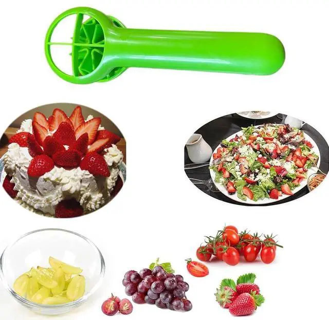 Alt view image 6 of 7 - Grape Cutter Grape Tomato Slicer with Ergonomic Long Handle Handheld Strawberry Cutter Quarter Slicer Tools for Grapes Cherry Tomatoes On The Vine Strawberries Veggies Fruit Salad