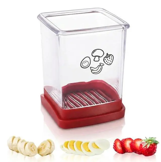 Main image of Fruit Cutter and Chopper Cup Slicer for Strawberry, Grape, Banana, Mushroom, Kitchen Gadget for Fruits and Vegetables, Compact Slicing Tool