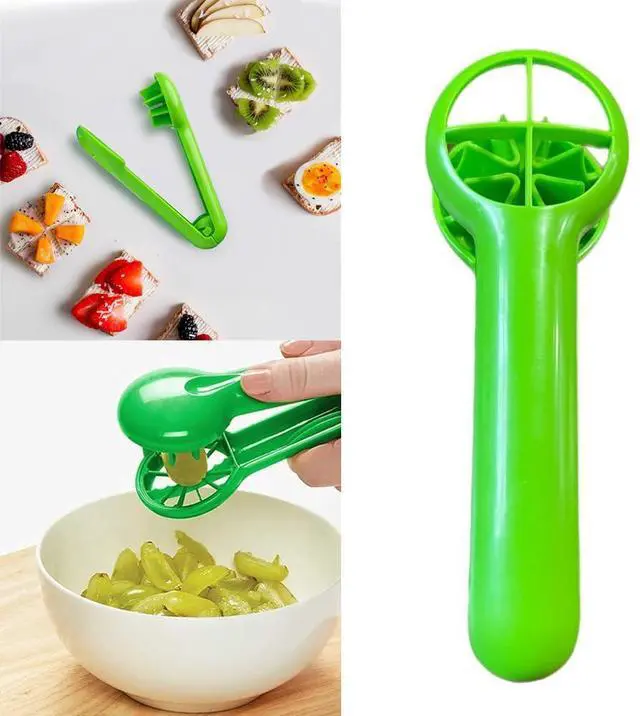 Alt view image 7 of 7 - Grape Cutter Grape Tomato Slicer with Ergonomic Long Handle Handheld Strawberry Cutter Quarter Slicer Tools for Grapes Cherry Tomatoes On The Vine Strawberries Veggies Fruit Salad