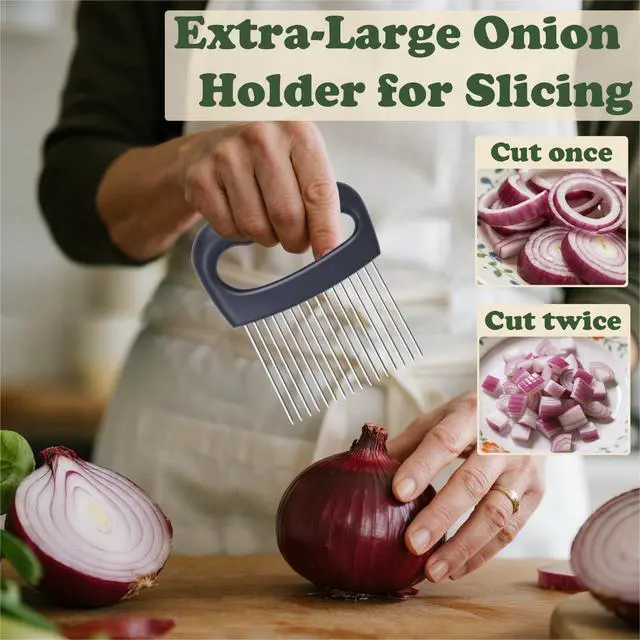 Alt view image 3 of 7 - Extra-Large Onion Holder for Slicing, 304 Stainless Steel