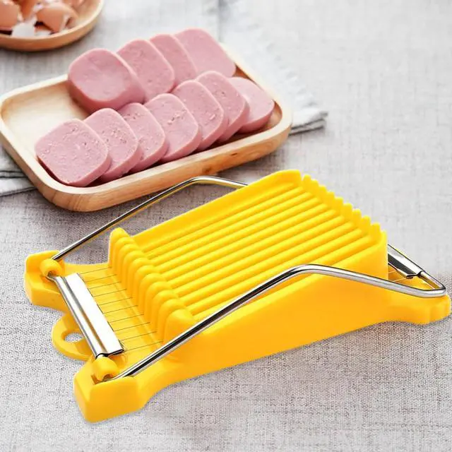 Alt view image 3 of 7 - Multipurpose Luncheon Meat Slicer Egg Slicer Cuts 10 Slices for Eggs, Hams, Avocados, Bananas, Onions, Soft Food and Fruits(2PCS)