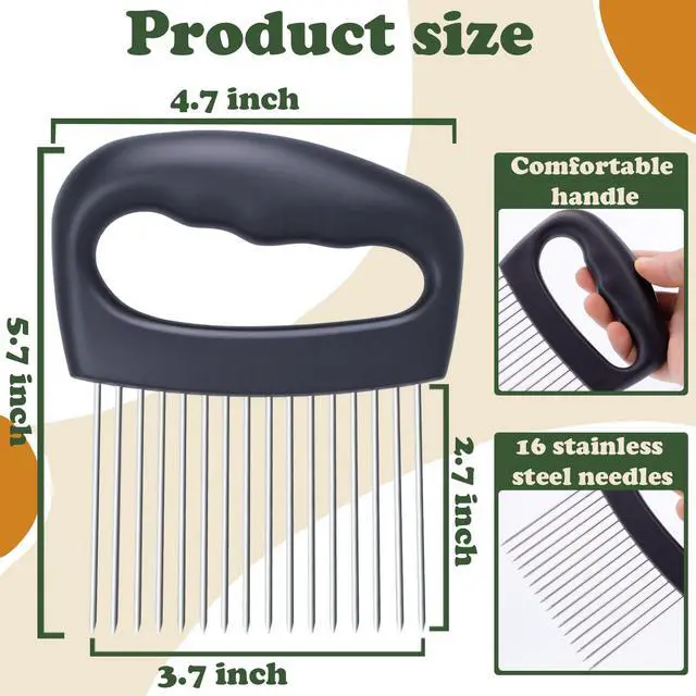 Alt view image 7 of 7 - Extra-Large Onion Holder for Slicing, 304 Stainless Steel