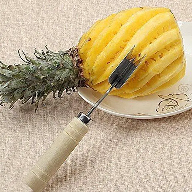 Alt view image 5 of 7 - V Shape Pineapple Slicer Stainless Steel Pineapple Eye Peeler Pineapple Seed Remover Knife Fruit Tool by HengKaiSing