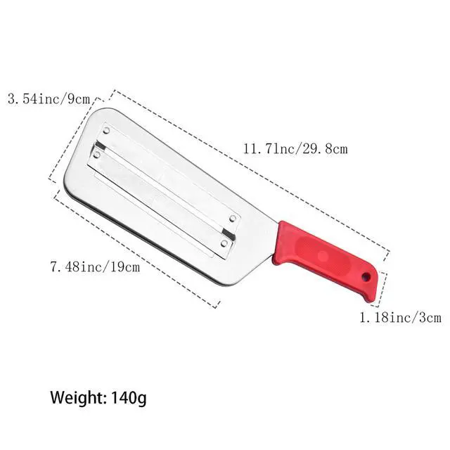 Alt view image 3 of 7 - (2 Pack) Cabbage Shredder for Coleslaw,Stainless Steel Cabbage Slicer Shredder,Kitchen Lettuce Knife (Black and Red)