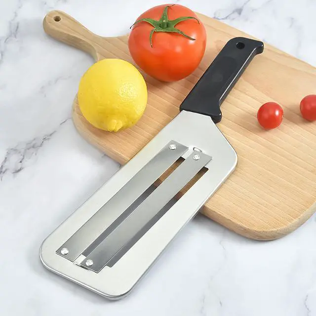Alt view image 4 of 7 - (2 Pack) Cabbage Shredder for Coleslaw,Stainless Steel Cabbage Slicer Shredder,Kitchen Lettuce Knife (Black and Red)