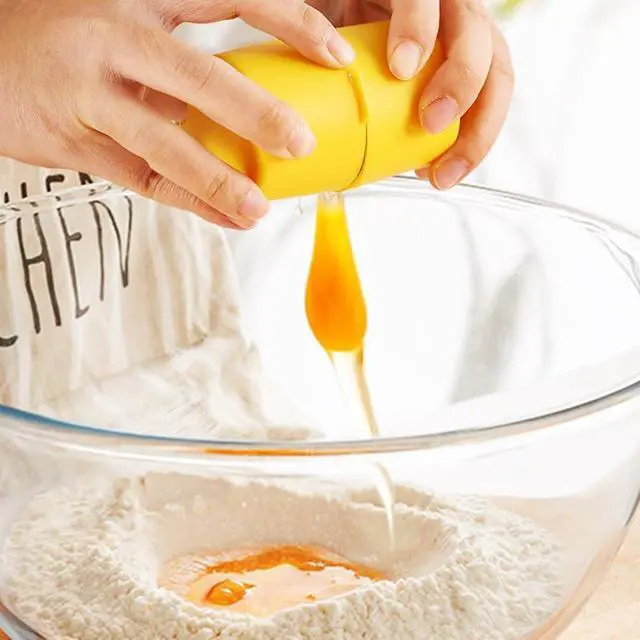 Alt view image 2 of 7 - 2Pcs Egg Shell Opener, 2025 New Egg Cracker Tool for Raw Eggs, Hard Boiled Egg Peeler Egg Cube Egg Separator Handheld, Stainless Steel Eggshell Breaker Egg Shell Cutter Kitchen GadgetsOrange+Yellow