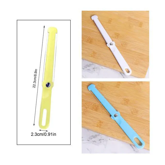 Alt view image 2 of 5 - Pack Cheese Slicer Handheld 2 Side Wire Blade Knife Butter Cutter Peeler Spatula Cake Sausage Ham Slicing Tool for Cheddar Gruyere Raclette Mozzarella Block