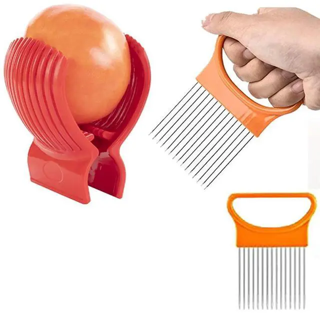 Main image of Tomato Slicer Holder Kit Tool Cutting Guide Onion Potato Pepper Prep