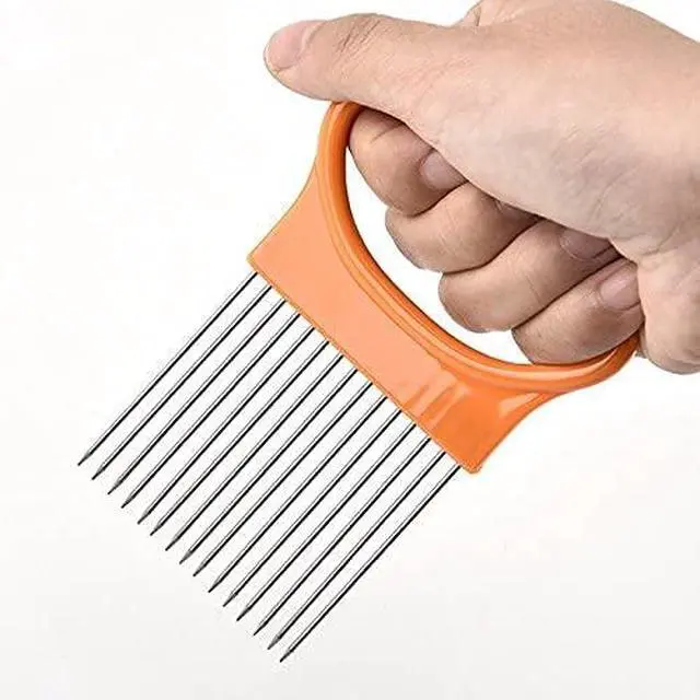 Alt view image 3 of 7 - Tomato Slicer Holder Kit Tool Cutting Guide Onion Potato Pepper Prep