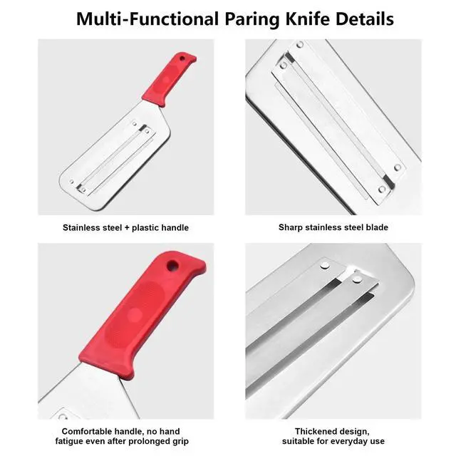 Alt view image 2 of 7 - 2 Pack Stainless Steel Cabbage Shredder with Dual Blades, Professional Vegetable Slicer for Coleslaw & Sauerkraut, Kitchen Lettuce Cutter Tool (Black+Red