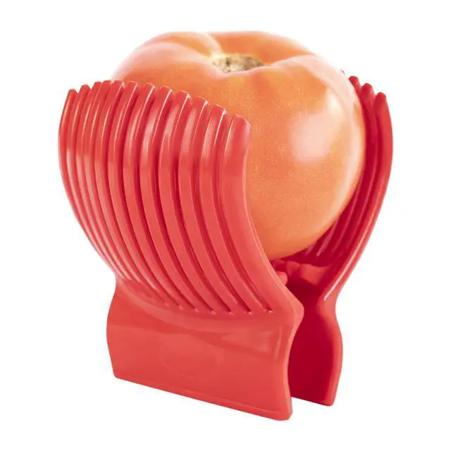Alt view image 4 of 7 - Tomato Slicer Holder Kit Tool Cutting Guide Onion Potato Pepper Prep