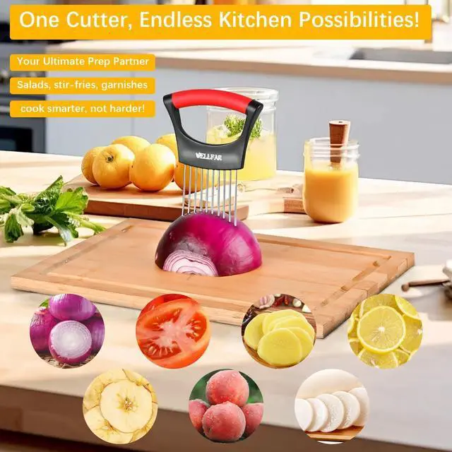Alt view image 3 of 5 - 2PCS Onion Slicer, Vegetable Holder for Slicing, Slice Cutter Chopper Guide