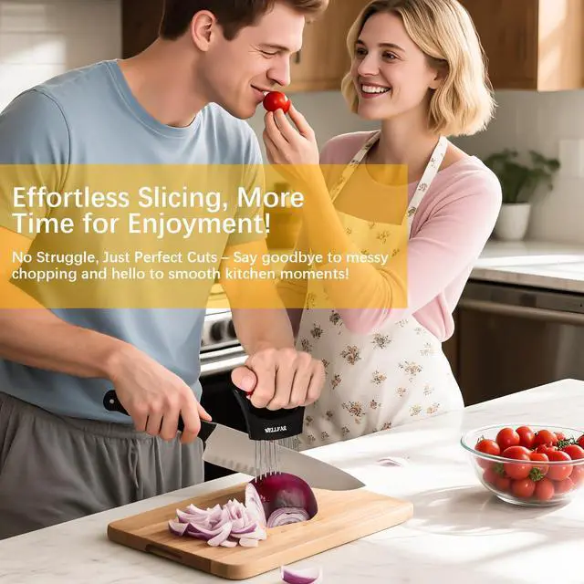 Alt view image 2 of 5 - 2PCS Onion Slicer, Vegetable Holder for Slicing, Slice Cutter Chopper Guide