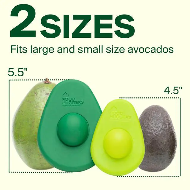 Alt view image 5 of 7 - Avocado Huggers 2pc Silicone Reusable Avocado Savers with Pit Storage | BPA Free | Plastic Free Food Storage | Dishwasher Safe Holder | Large & Small Set