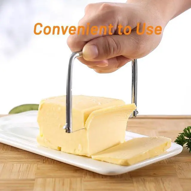 Alt view image 2 of 7 - 2 Pack Cheese Slicer - Effective Stainless Steel Cheese Slicer for Block Cheese Butter Avocado (2 Pack)