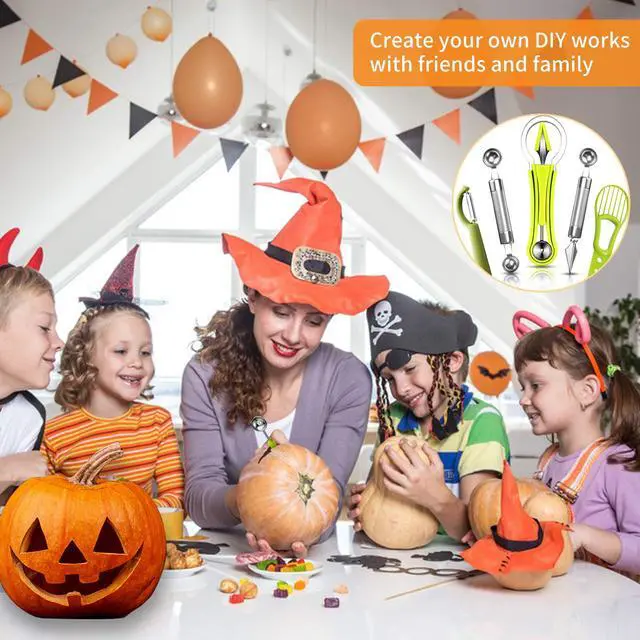 Alt view image 7 of 7 - 5Pcs Melon Baller Scoop Set, 4 in 1 Stainless Steel Fruit Scooper Seed Remover Cutter, Double Sided Melon Baller Spoon, Avocado Cutter, Watermelon Carving Knife for Dig Pulp Separator Fruit Slicer