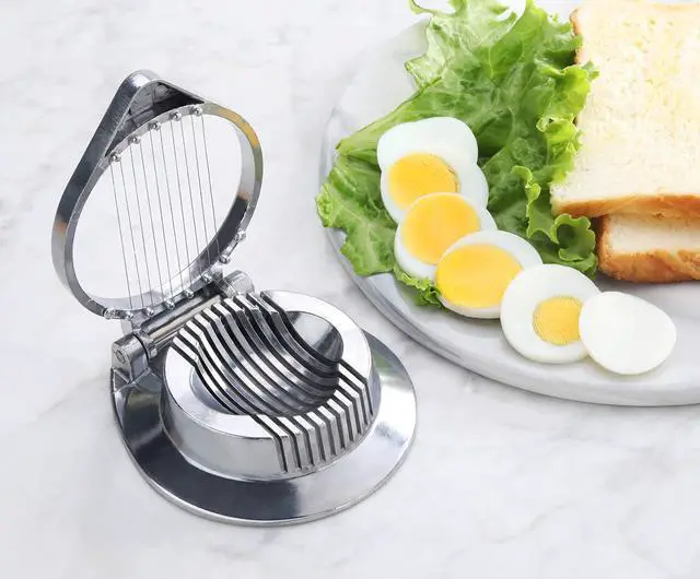 Alt view image 5 of 7 - Commercial Grade Aluminum Egg Slicer, Mushroom Slicer with Stainless Steel Wire (Hand Wash Only)