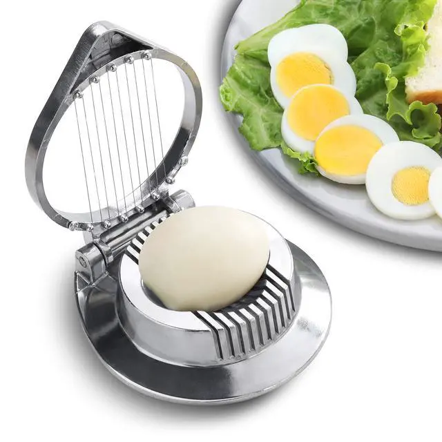 Alt view image 3 of 7 - Commercial Grade Aluminum Egg Slicer, Mushroom Slicer with Stainless Steel Wire (Hand Wash Only)