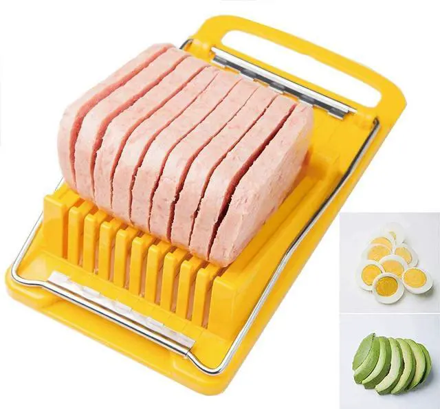 Main image of Luncheon Meat Spam Slicer,Egg Cutter,Multi-Purpose Kitchen Tool for,Bananas, Avocados,Vegetables Dishwasher Safe, Rust-Resistant Food Prep Accessories (Only Suits Soft Cheese,No Bony Foods)