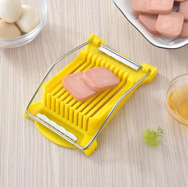 Alt view image 7 of 7 - Luncheon Meat Spam Slicer,Egg Cutter,Multi-Purpose Kitchen Tool for,Bananas, Avocados,Vegetables Dishwasher Safe, Rust-Resistant Food Prep Accessories (Only Suits Soft Cheese,No Bony Foods)