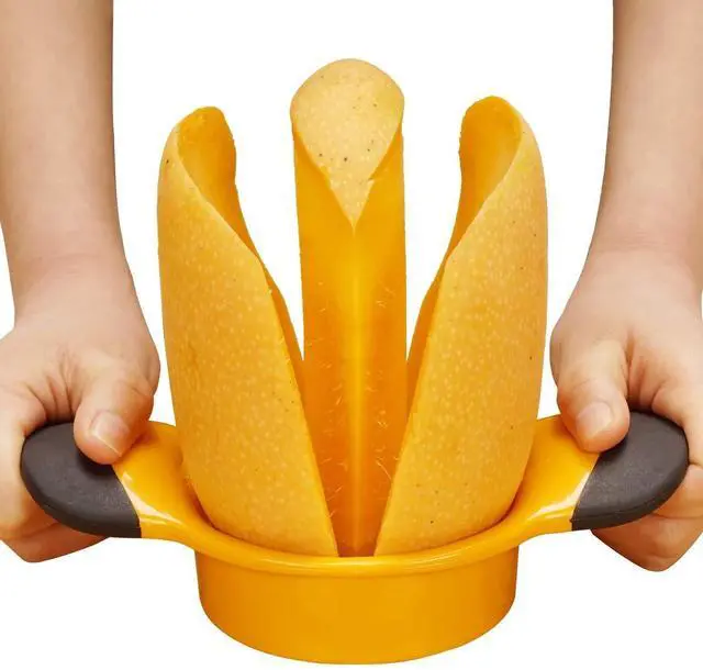 Main image of Mango Slicer Peeler Cutter Splitter Pitte with Stainless Steel Blade Fruit Divider Ergonomic Rubber Grip Handle Non Slip Extra Large Mango Cutter Divider