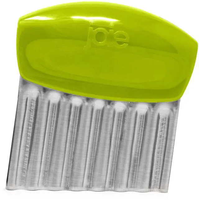Main image of Crinkle Cutter Knife, Wavy Slicer for Potatoes, Vegetables and Fruits, Great for Kids First Cutting Tool, Fun Kitchen Gadget, Stainless Steel, BPA-Free, Colors May Vary