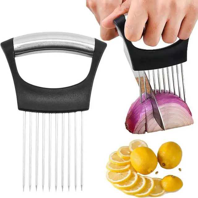 Main image of Onion Holder for, Lemon Slicer Onion Cutter for Slicing, Vegetable Cutter for Potato and Tomato, Avocados, Eggs, Food Slicer Assistant Tool for Slicing Fruit Lemon and Meat