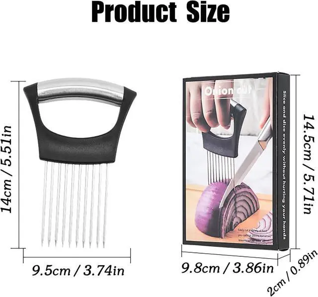Alt view image 2 of 6 - Onion Holder for, Lemon Slicer Onion Cutter for Slicing, Vegetable Cutter for Potato and Tomato, Avocados, Eggs, Food Slicer Assistant Tool for Slicing Fruit Lemon and Meat