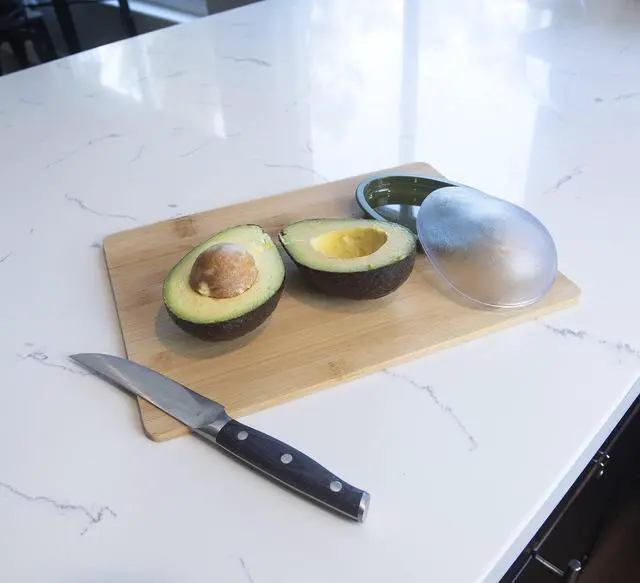 Alt view image 2 of 3 - Fresh Pod Avocado Storage Container with Clear Snap-On Lid, Keeps Leftover Half Flavorful and Firm in Fridge, Reusable Kitchen Gadget, BPA Free, Dishwasher Safe