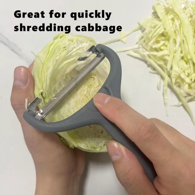 Alt view image 3 of 7 - Cabbage Shredder Slicer Vegetable Peeler - Extra-Wide Stainless Steel Blade with Non-Slip Grip for Effortless Coleslaw, Salad Prep & Meal Prep - Commercial Grade Kitchen Tool