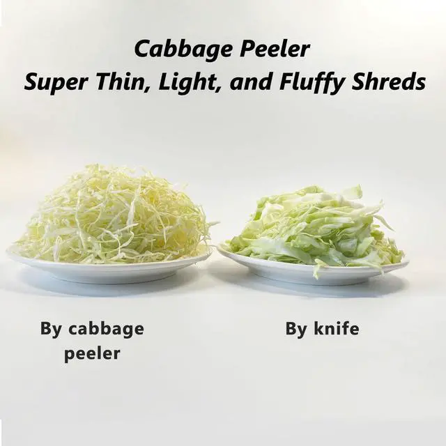 Alt view image 6 of 7 - Cabbage Shredder Slicer Vegetable Peeler - Extra-Wide Stainless Steel Blade with Non-Slip Grip for Effortless Coleslaw, Salad Prep & Meal Prep - Commercial Grade Kitchen Tool