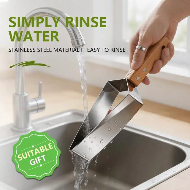 Alt view image 7 of 7 - Watermelon Slicer Cutter Tool Knife Triangle Melon Stainless Steel Water Cut Cantaloupe Chunks Generic Fruit One Second Simply Fork Wedge Round Triangular 2026 New Wooden Handle