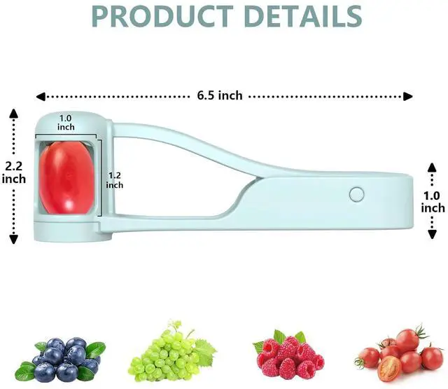 Alt view image 2 of 7 - Grape Cutter Grape Slicer for Toddlers,Grape Cherry Tomato Strawberry Cutter Quarter Slicer tool For Vegetable Fruit Salad Cake Decoration,Stainless Steel kitchen Gadget Fruit cutter