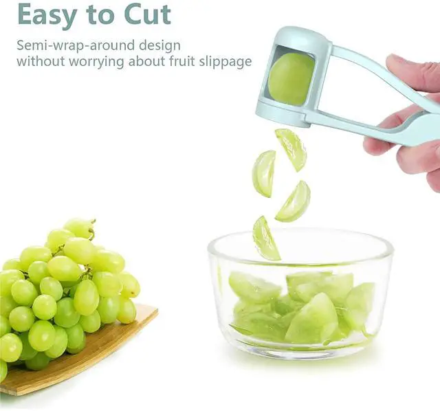 Alt view image 4 of 7 - Grape Cutter Grape Slicer for Toddlers,Grape Cherry Tomato Strawberry Cutter Quarter Slicer tool For Vegetable Fruit Salad Cake Decoration,Stainless Steel kitchen Gadget Fruit cutter