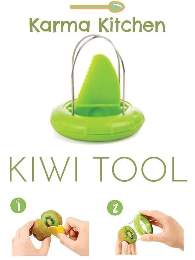 Alt view image 2 of 7 - Fast Peel Any Fruit Or Soft Vegetable With Ease. Kiwi Slicer Peeler Pitter Scooper, Mango And Kimi Corer, Kiwi Fruit Scoop Kitchern Tool_Green
