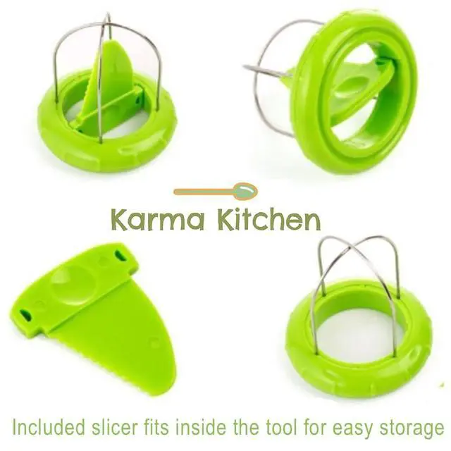 Alt view image 4 of 7 - Fast Peel Any Fruit Or Soft Vegetable With Ease. Kiwi Slicer Peeler Pitter Scooper, Mango And Kimi Corer, Kiwi Fruit Scoop Kitchern Tool_Green