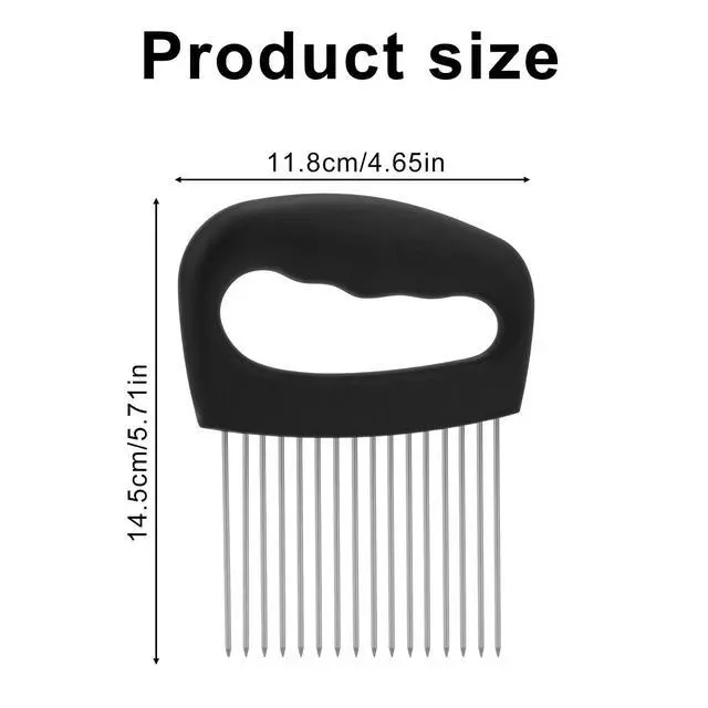 Alt view image 2 of 7 - Holder for Slicing, Extra-Large Stainless Steel Tomato and Potato Slicer with 16 Long Needles Versatile Food Slice Holder Home Kitchen Tool for Meat Onion Tomato Potato