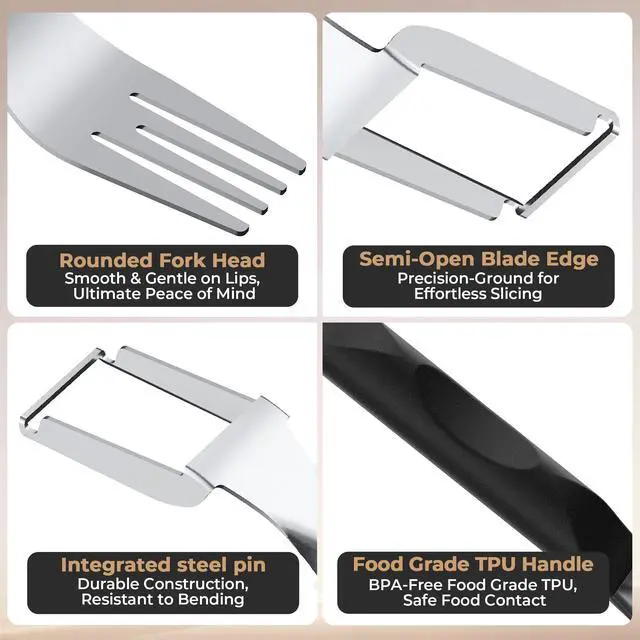 Alt view image 4 of 7 - 2-in-1 Stainless Steel Watermelon Cutter, Dual Head Fruit Slicer Fork, Summer Kitchen Gadget for Home