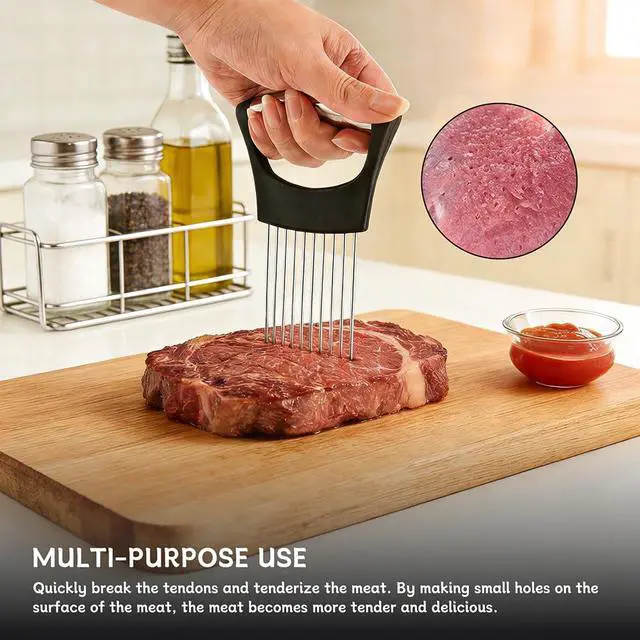 Alt view image 4 of 7 - Holder & Slicer Set, Kitchen Scallion Onion Cutter, Kitchen Herb Cutter, Scallion Shredding Tool, Chopper for Slicing of Tomatoes, Avocados, Eggs and Other Vegetables