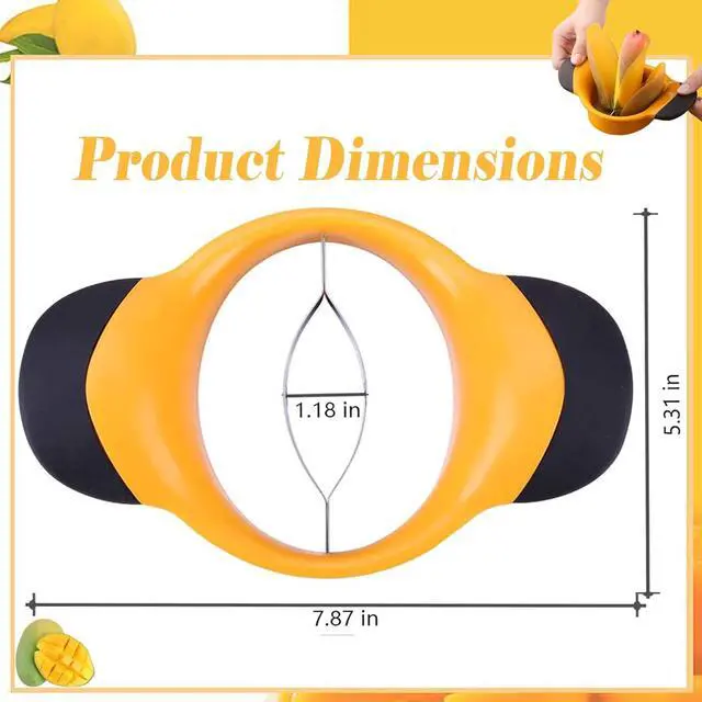Alt view image 3 of 7 - Mango Slicer Fruit Tool for Mangoes Effortless Pitting Mango Cutter 2 Pack
