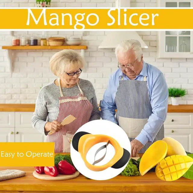 Alt view image 6 of 7 - Mango Slicer Fruit Tool for Mangoes Effortless Pitting Mango Cutter 2 Pack