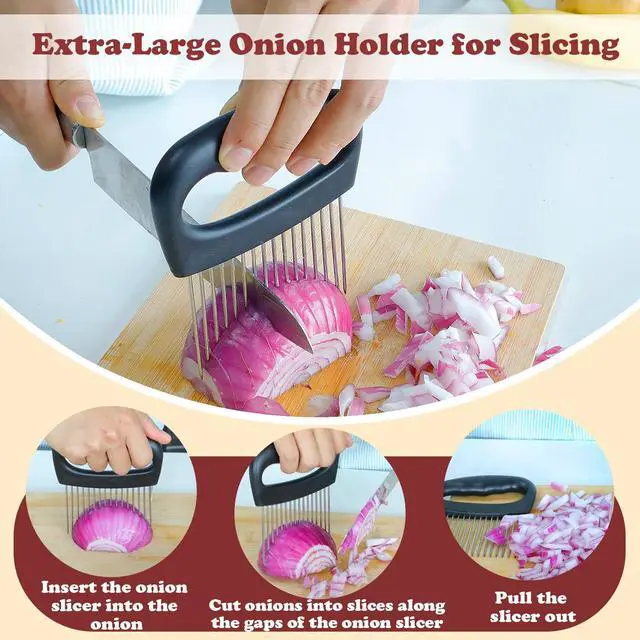 Alt view image 2 of 7 - Extra-Large Onion Holder for Slicing, 304 Stainless Steel