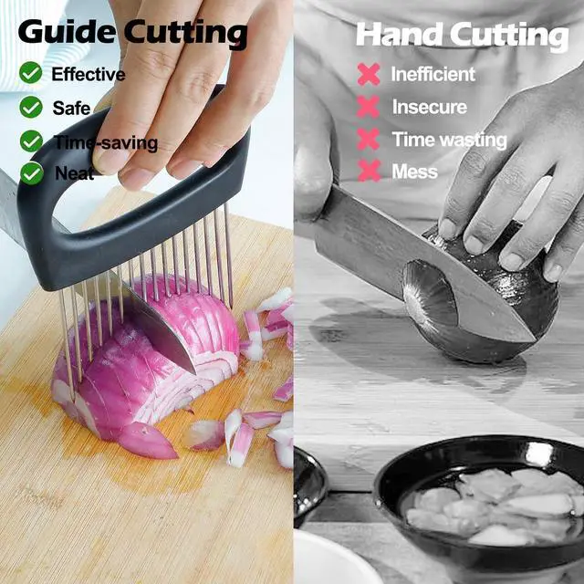 Alt view image 5 of 7 - Extra-Large Onion Holder for Slicing, 304 Stainless Steel